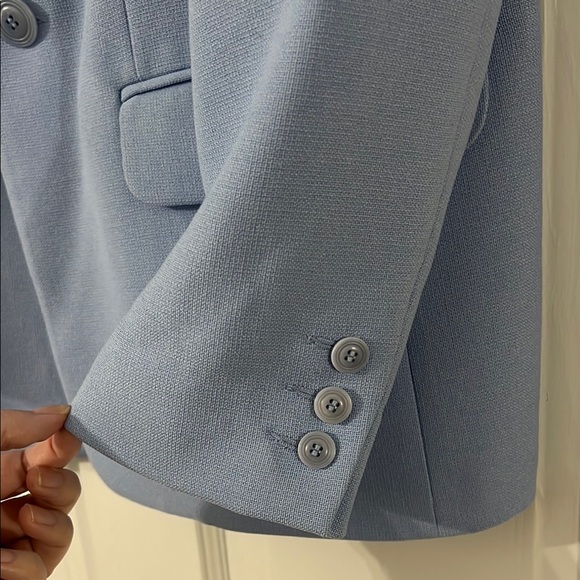Trina Turk Los Angeles Size 16 Light Blue/Periwinkle Blazer - Picture 3 of 6